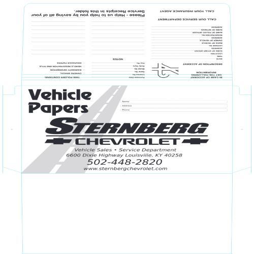 Sternberg Chevrolet Maintenance Folios
