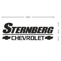 Sternberg Chevrolet Vinyl Decal Stickers - Black