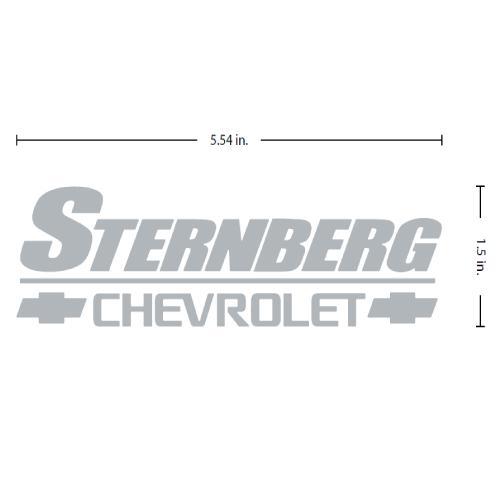 Sternberg Chevrolet Vinyl Decal Stickers - Silver