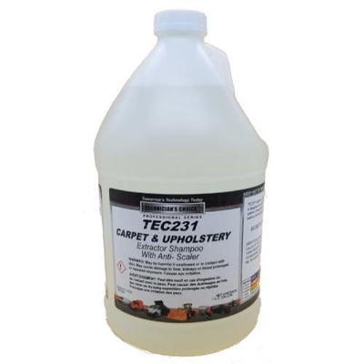 TEC 231 Carpet & Upholstery Extractor Shampoo W/ Anti-Scaler - 1 Gallon