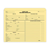 Used Car Record Envelope