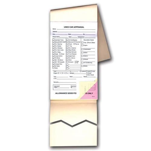 Three-part Used Vehicle Appraisal Forms