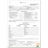 Four-Part Used Vehicle Appraisal Inspection Form