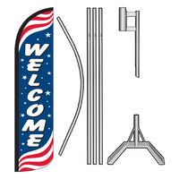 "Welcome" Patriotic Swooper Flag Kit