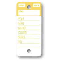 Yellow Versa-Tags Top Stripe Key Tags