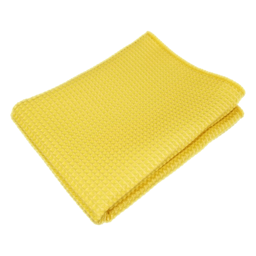 Yellow Waffle Weave Microfiber Towel